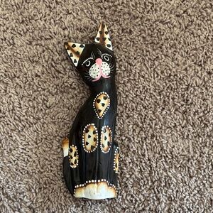 Hand-Painted Black Cat Figurine